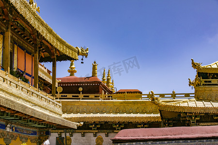 西藏寺院建筑景观摄影图