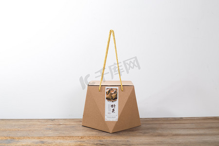 棕子包装盒礼盒礼物袋手提袋摄影图