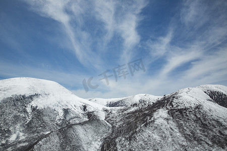 严冬摄影照片_景区雪和山摄影图