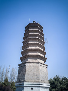 石建筑摄影照片_历史系列之高层寺庙古塔摄影图