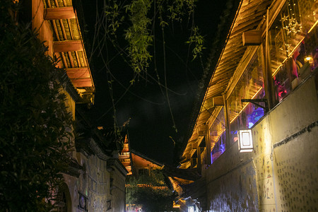 古城夜景城市夜景摄影图