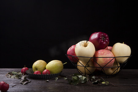 水果木瓜苹果摄影图