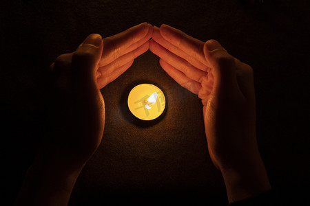平安logo摄影照片_蜡烛摄影图