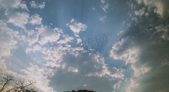 天空云朵阳光自然风景摄影图