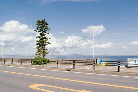 日本神奈川夏日海边日系摄影图