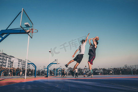 运动会书法摄影照片_校园篮球生活