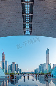 新乡市市民中心摄影照片_深圳会展中心建筑构造摄影图