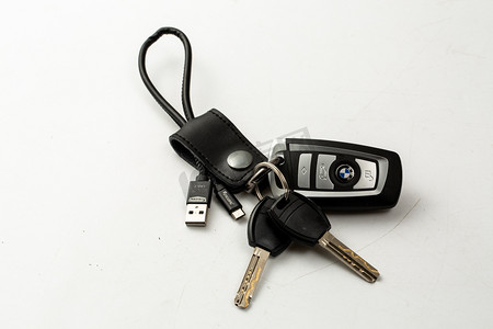 我是插座摄影照片_汽车用品钥匙套钥匙扣钥匙环摄影图