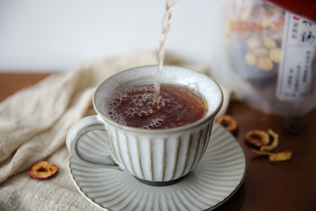 美容养生茶摄影照片_养生茶花茶山楂茶桂花茶摄影图