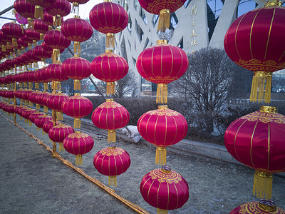 城市风景系列之祈福红灯笼摄影图配图