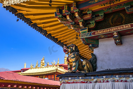 西藏寺院建筑景观摄影图