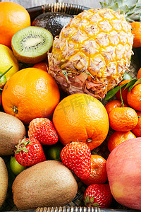 水果欧式边框摄影照片_蔬菜水果摄影图