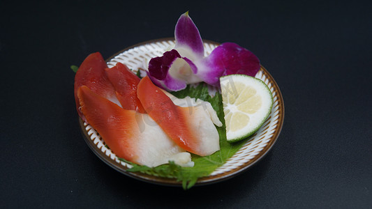 日式料理北极贝摄影图