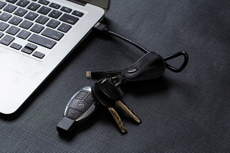 汽车用品摄影照片_汽车用品钥匙套钥匙扣钥匙环