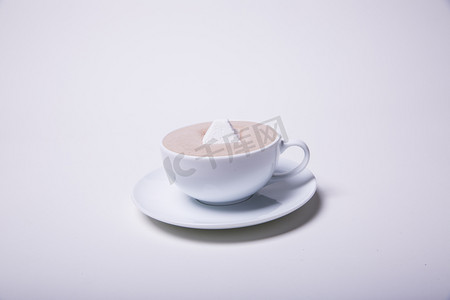 热饮糖块咖啡饮品摄影图