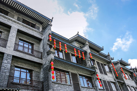 死神千年血战摄影照片_千年桂林古建筑摄影图