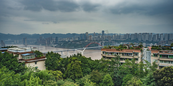 重庆城市风光全景摄影图
