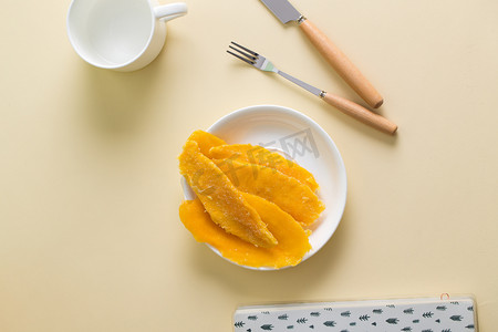 零食香甜芒果干摄影图