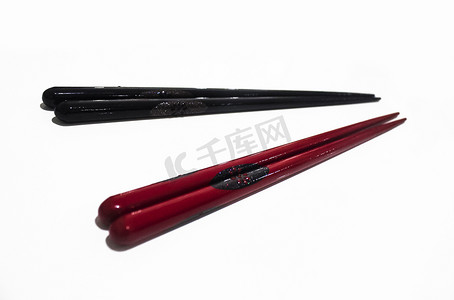 黑色和红色中国风筷子2