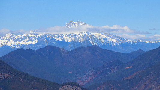 冬天摄影照片_玉龙雪山摄影图