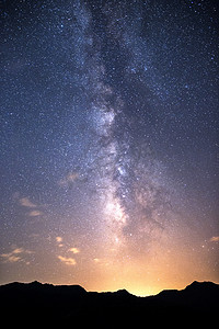 夜晚星星星空摄影照片_ 夜晚银河系星空摄影图