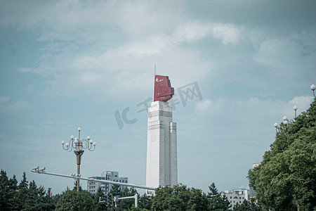 八一广场人民英雄纪念碑标志建筑南昌摄影图
