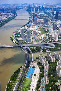 珠江边的高楼摄影图