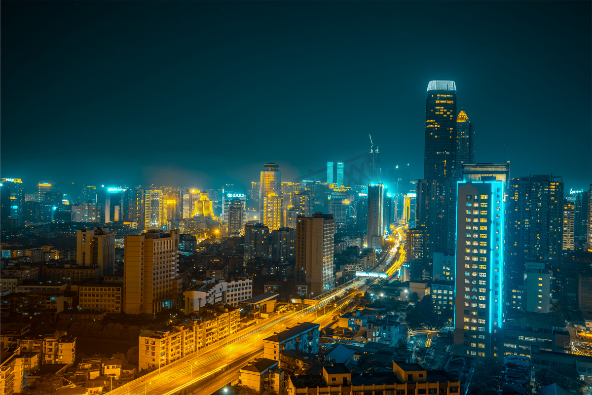 贵阳城市都市夜景摄影图高清摄影大图 千库网