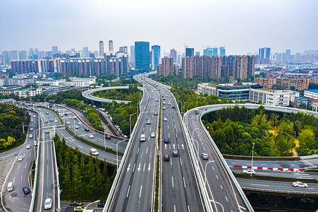 城市摄影照片_武汉梅家山立交摄影图