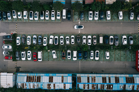 武汉城市交通大气俯视航拍摄影图