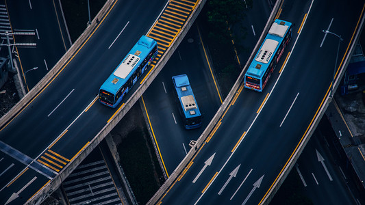 可视化物流摄影照片_城市交通高速公路摄影图