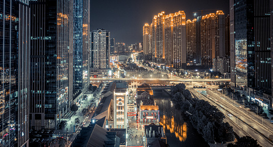 汉街摄影照片_武汉汉街夜景摄影图