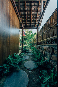 日式园林装修设计摄影图