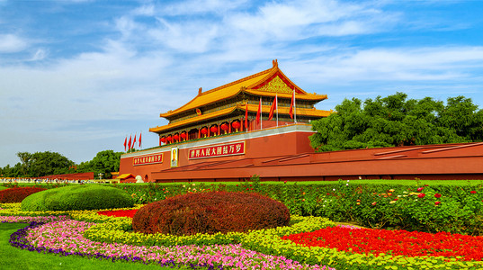 北京旅游宣传摄影照片_北京天安门国庆景观摄影图