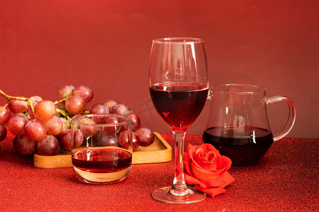 葡萄酒酒水摄影图