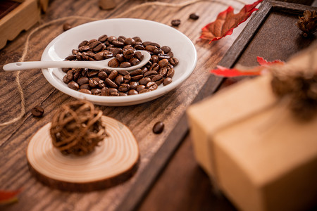 咖啡豆摄影图