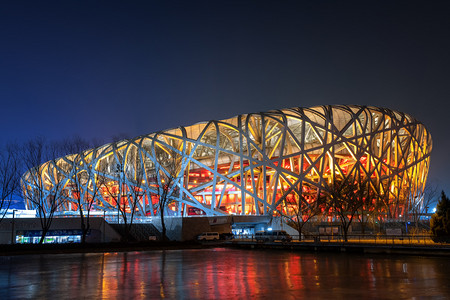 北京龙庆峡景点摄影照片_北京鸟巢摄影图