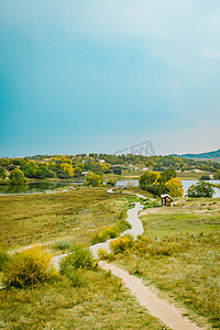 内蒙古乌兰布统公主湖景区摄影图