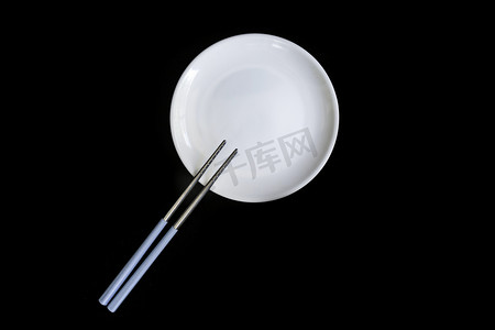空盘子筷子摄影图