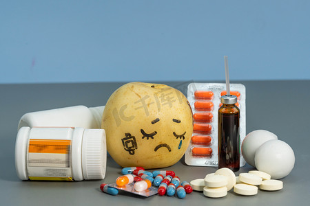 抑郁症表情药物摄影图摄影图