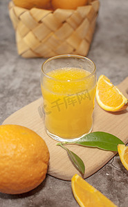 果汁橙汁摄影图