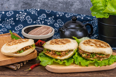 餐饮海报招牌摄影照片_餐饮美食肉夹馍摄影图