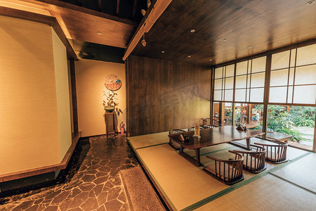 室内装修设计日式餐厅风格摄影图