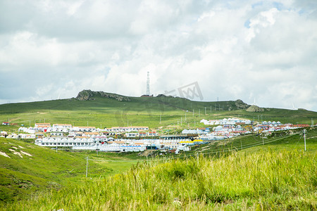 草原风光蒙古包自然风景摄影图