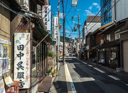 留学费用摄影照片_京都的街道摄影图