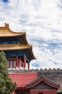 城楼摄影照片_北京故宫城楼摄影图