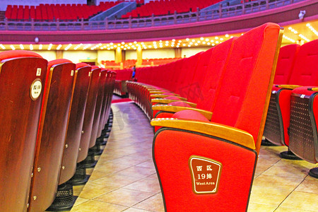 中山纪念堂会议厅座椅摄影图