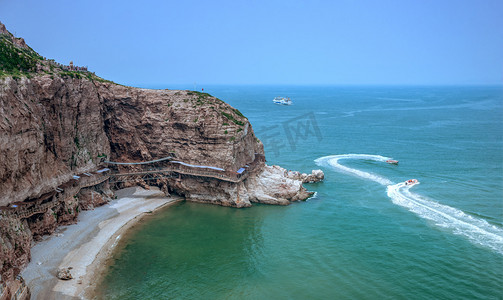 山东蓬莱海岛海景摄影图