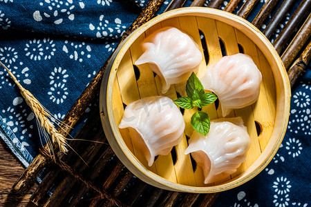 中华水塔摄影照片_餐饮美食虾饺摄影图