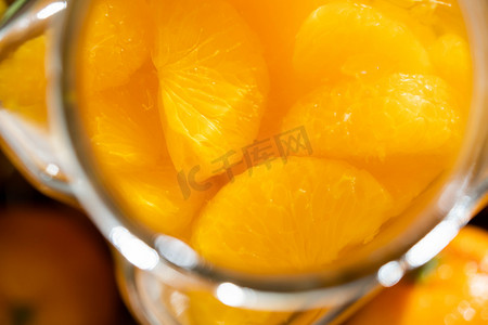 橘子罐头摄影图